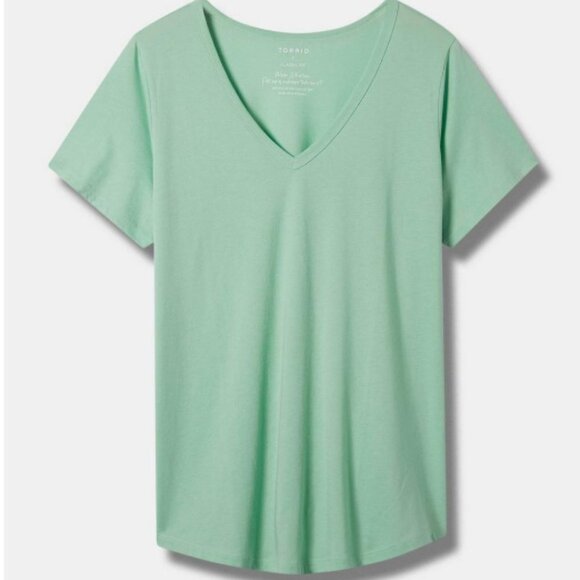 Torrid NWT Girlfriend Signature Jersey V-Neck Tee, Classic Fit - Picture 1 of 6